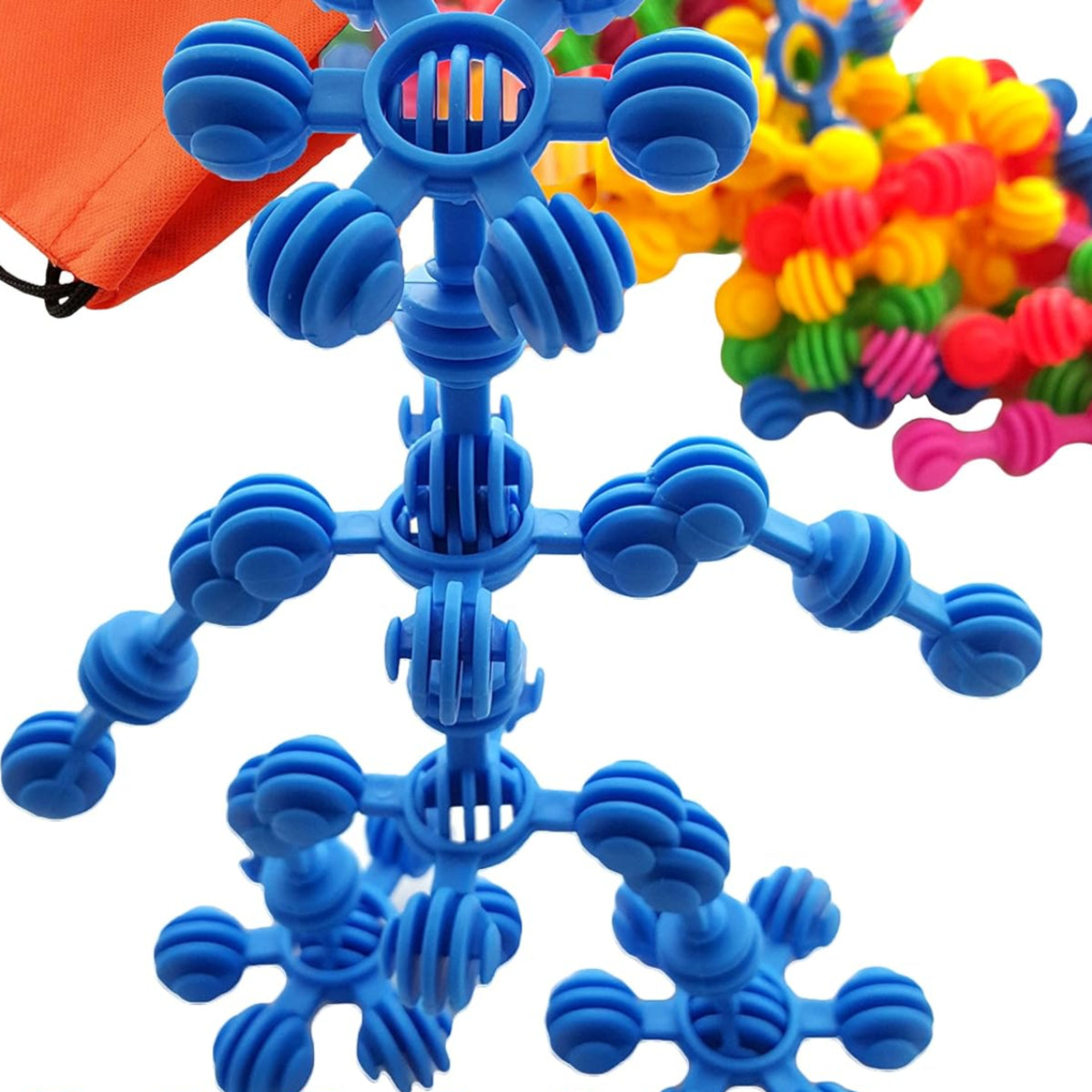 STEM Interlocking Building Blocks – 120 PCS Educational Gear Set for Creative Play