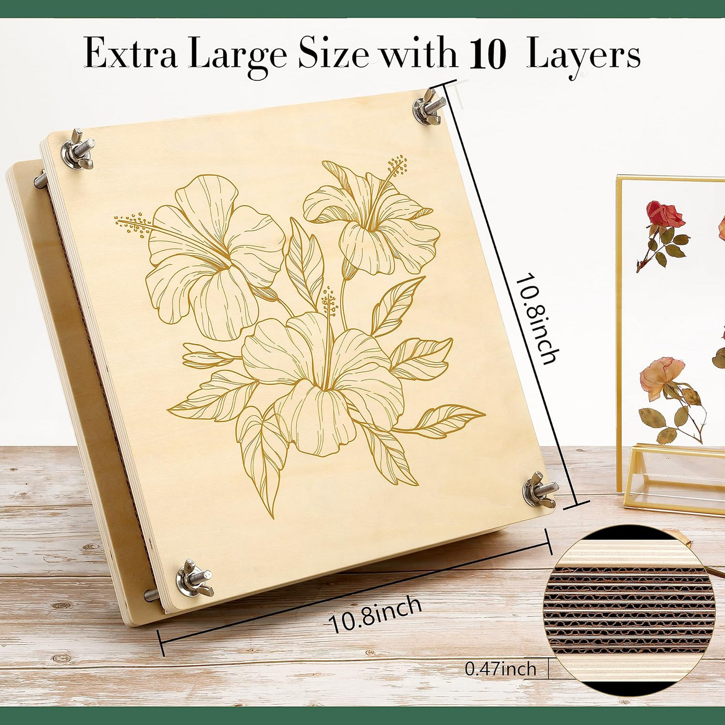 Flower Press Kit 11"x11" – DIY Flower Preservation Craft Set