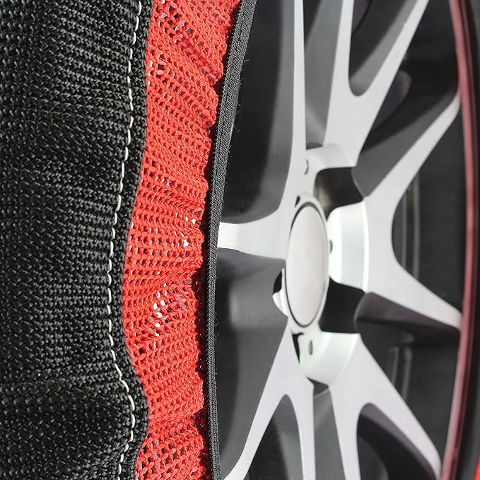 Tire Snow Socks – Professional Series, Ultimate Traction Tire Chain Alternative for Cars