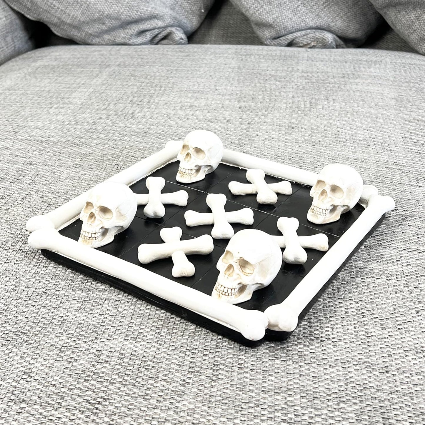 Skull & Crossbones Tic-Tac-Toe Board – Gothic Home Decor & Fun Game Set