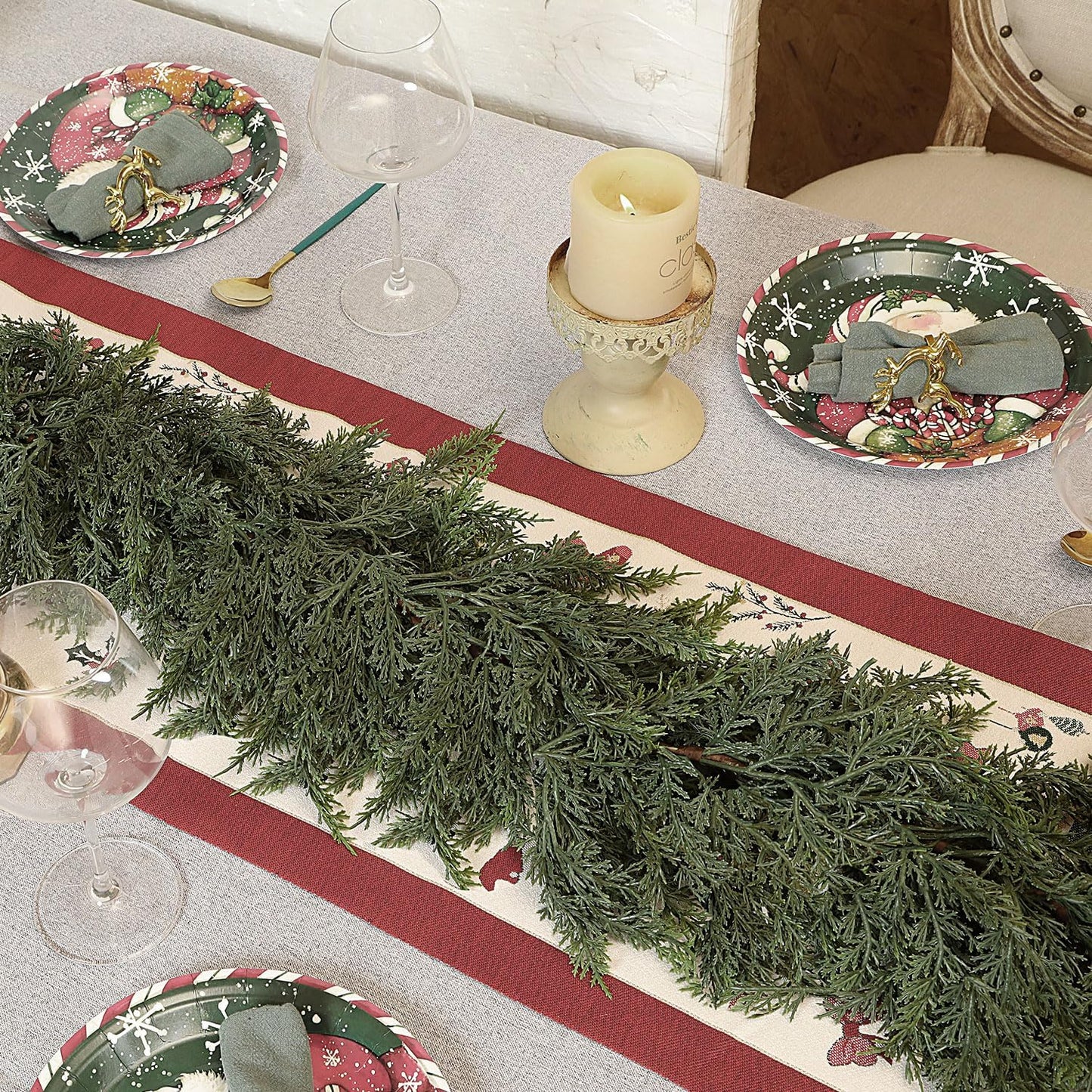 6ft Artificial Cedar Garland – Lush and Realistic Holiday Greenery