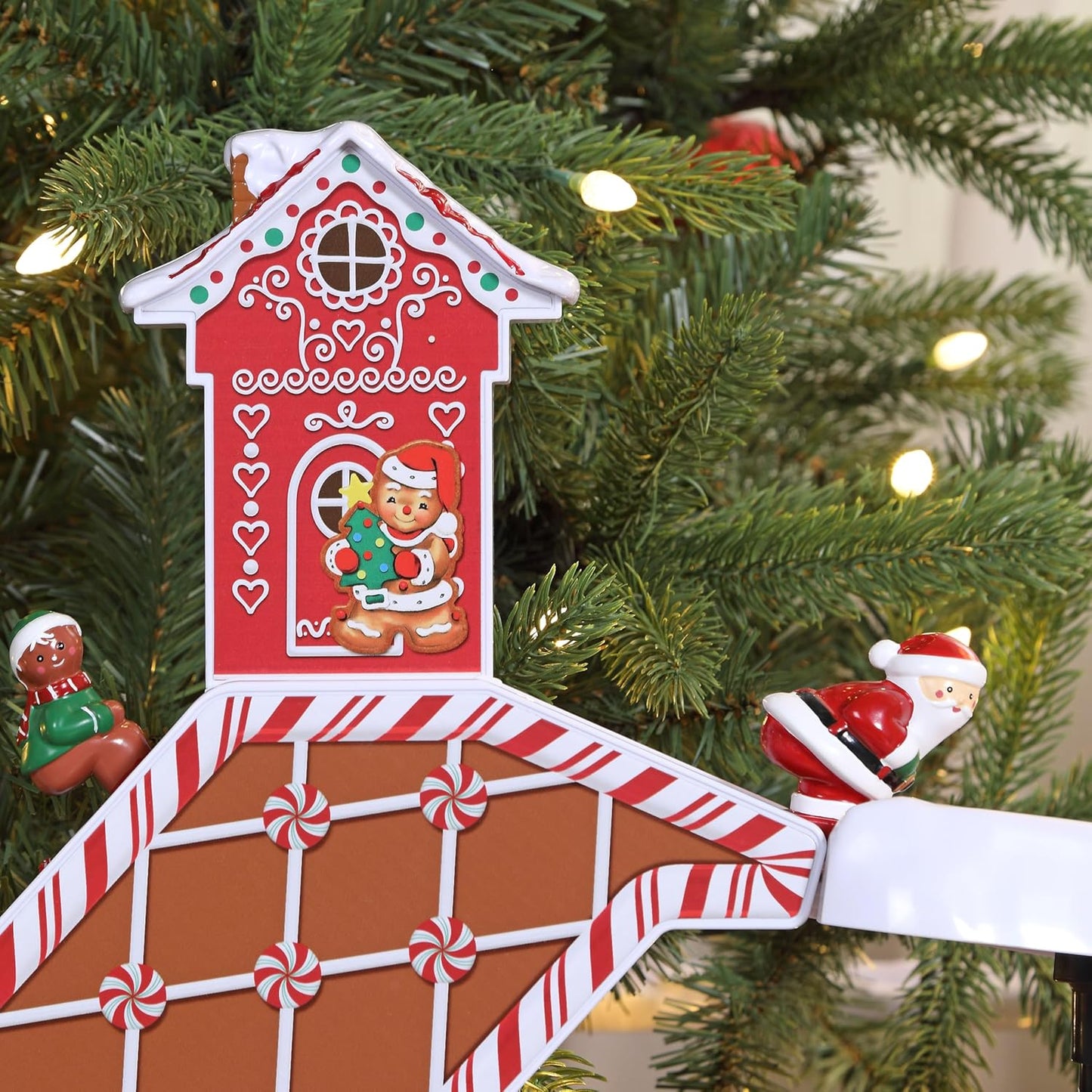 Animated Christmas Display – 47-Inch Musical Holiday Decoration with Moving Figures