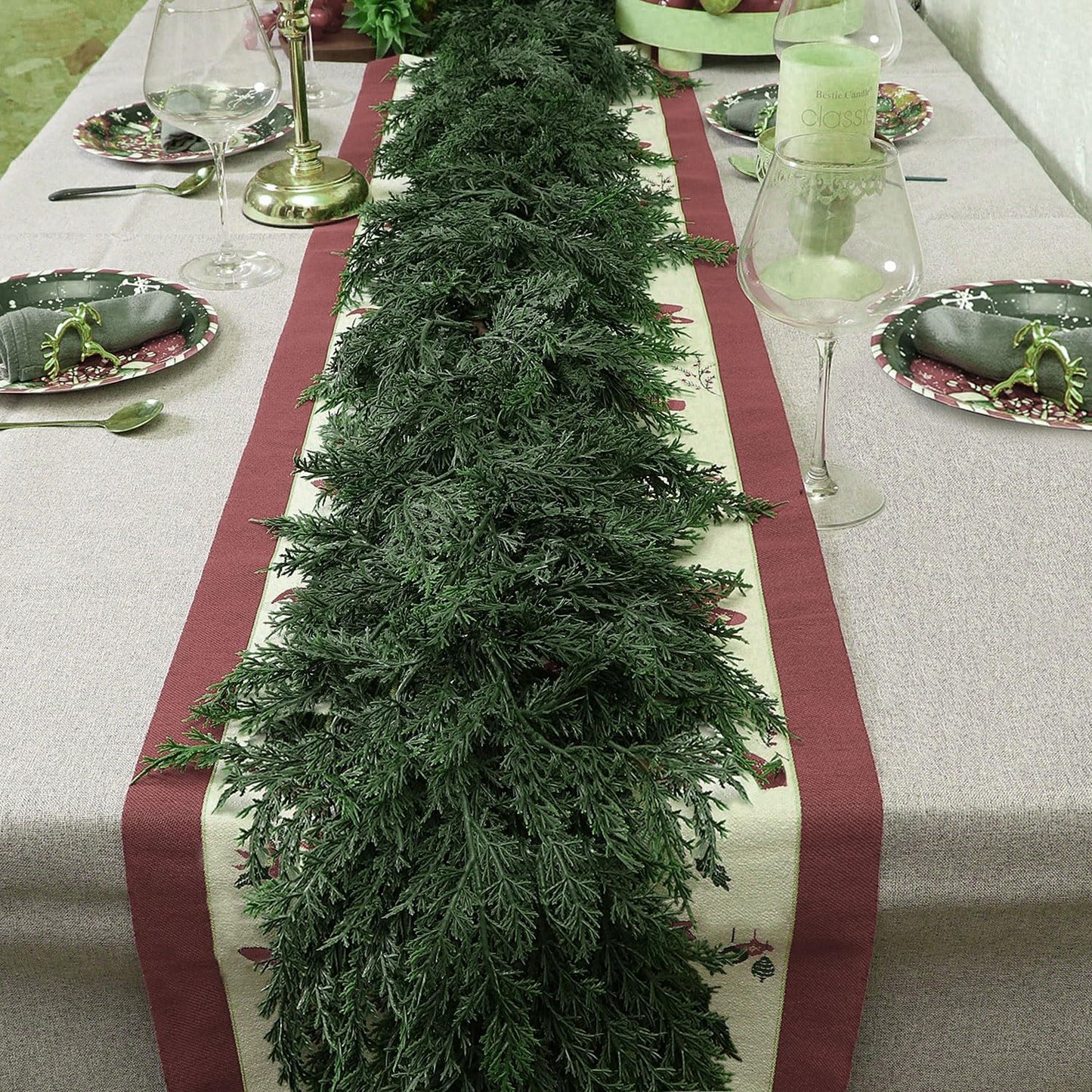 6ft Artificial Cedar Garland – Lush and Realistic Holiday Greenery