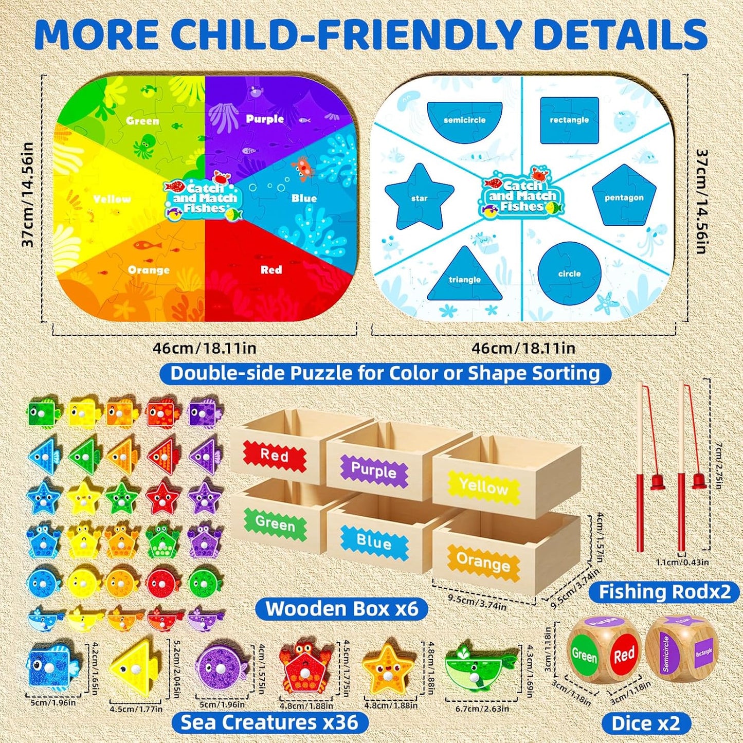 Geometric Sorting Colorus Fishing Game