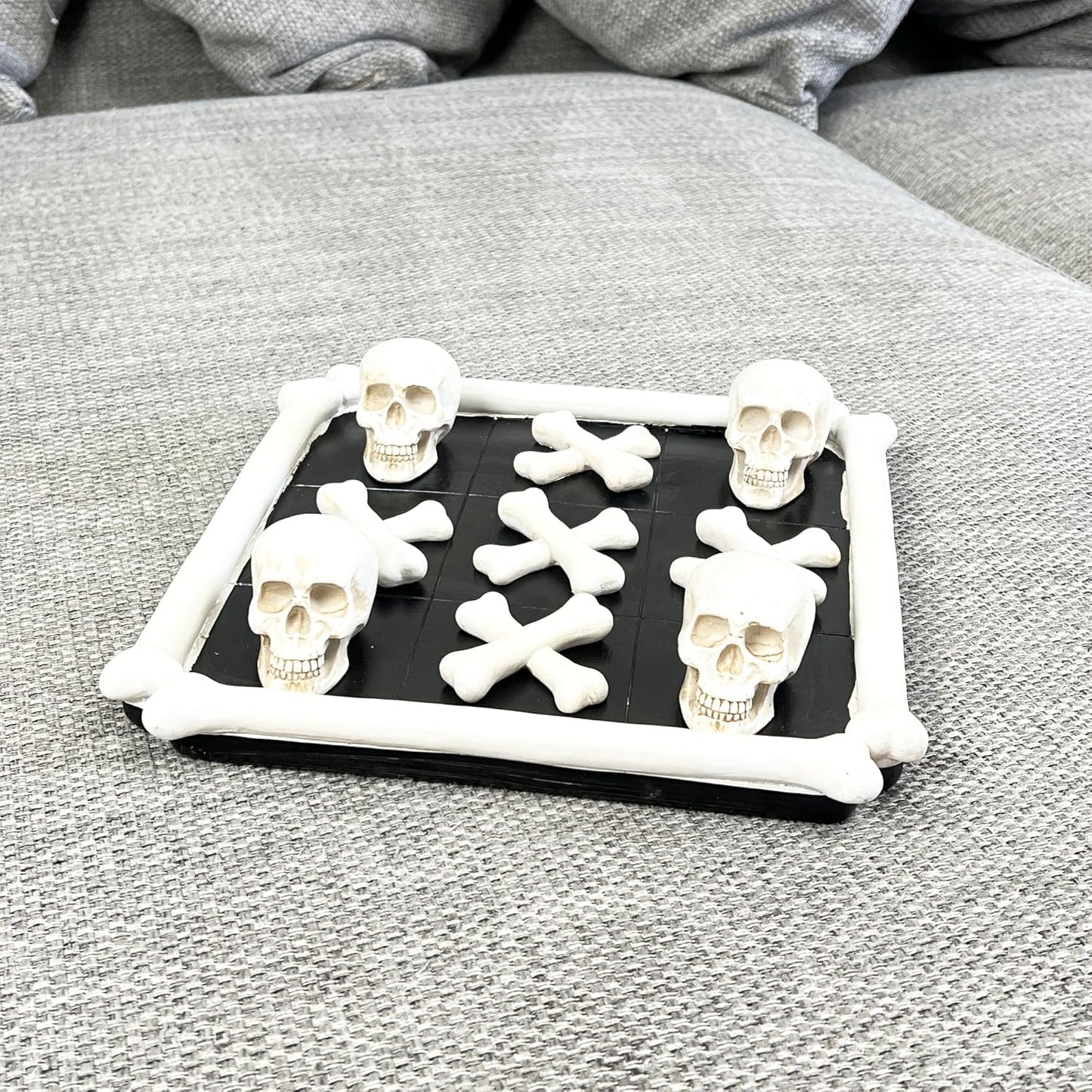 Skull & Crossbones Tic-Tac-Toe Board – Gothic Home Decor & Fun Game Set