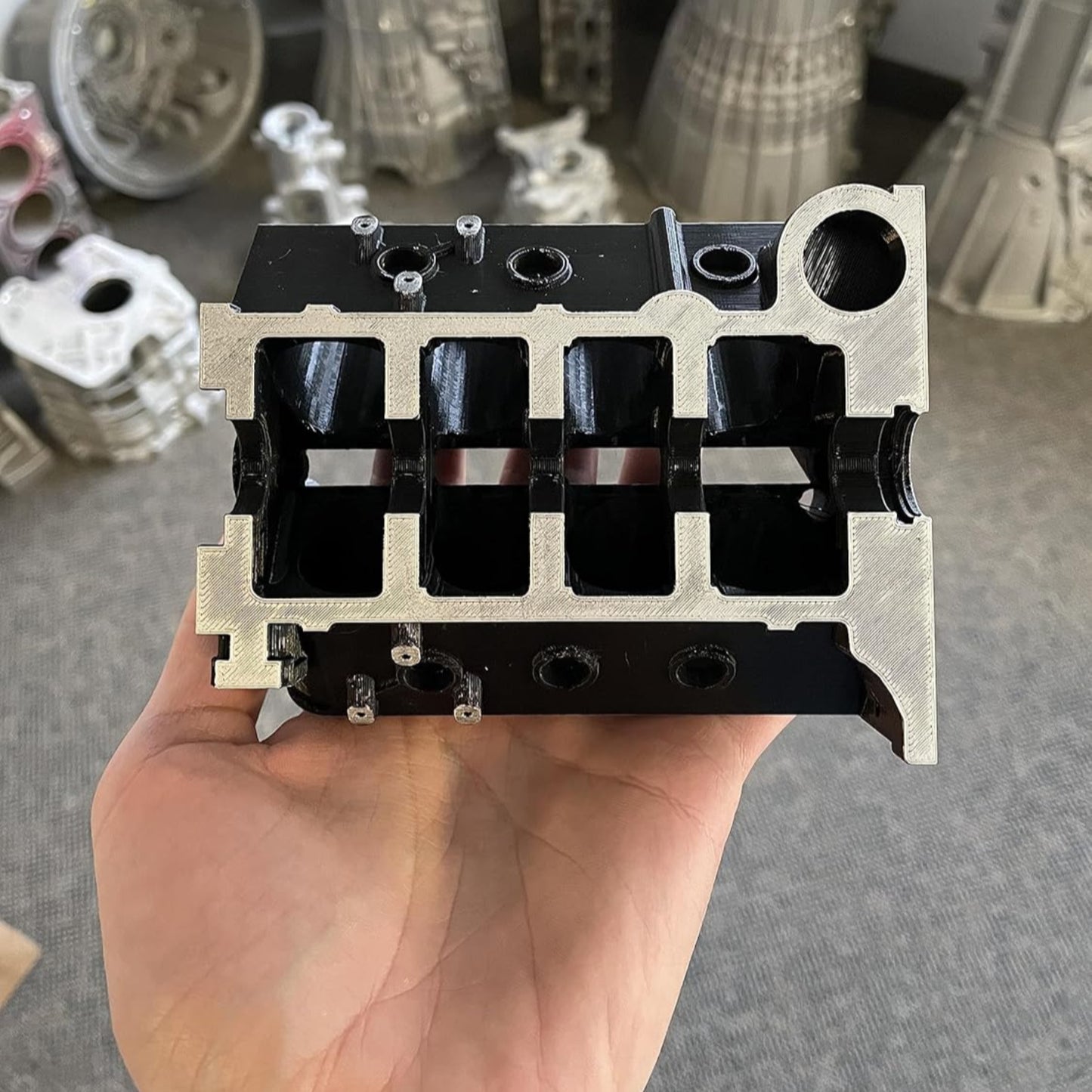 Big Block Chevy Business Card Holder – Unique Mini V8 Engine Desk Organizer