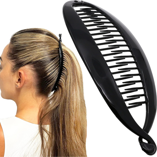 French Banana Hair Clip – Classic Interlocking Hair Comb for Thick Hair