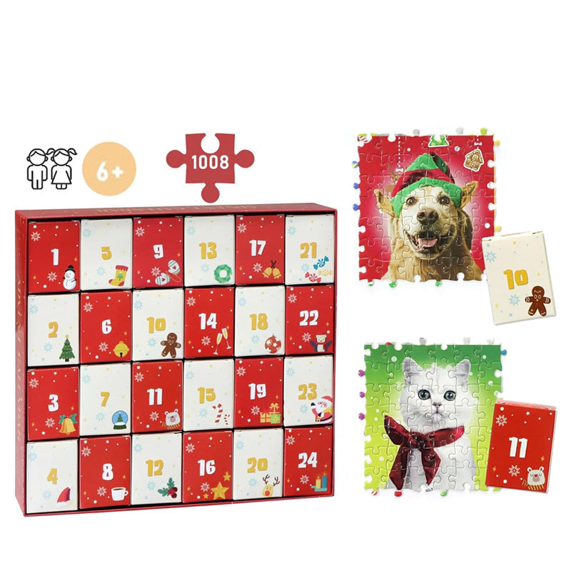 2023 Christmas Advent Calendar Puzzle – 1000-Piece Puzzle with 25 Pieces to Complete Daily