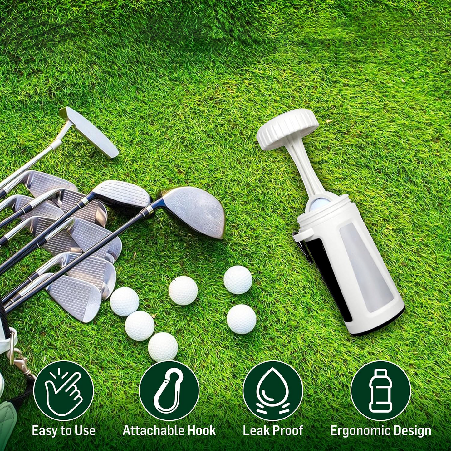 Portable Golf Ball Cleaner – Ultimate Personal Golf Ball Washer for Golfers On-the-Go