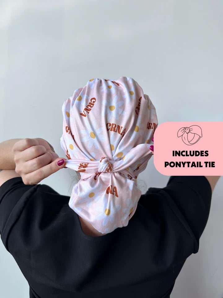 Surgical Cap – 2-in-1 Matte Work Hat for Ponytails & Updos