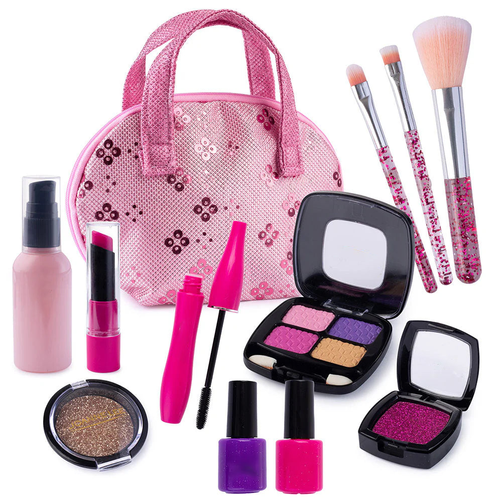 Pretend Makeup Set – 12 PCS Complete Toy Cosmetics Kit for Girls
