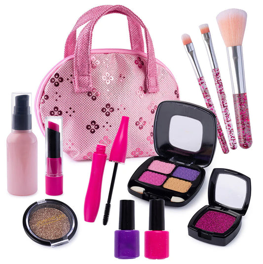Pretend Makeup Set – 12 PCS Complete Toy Cosmetics Kit for Girls