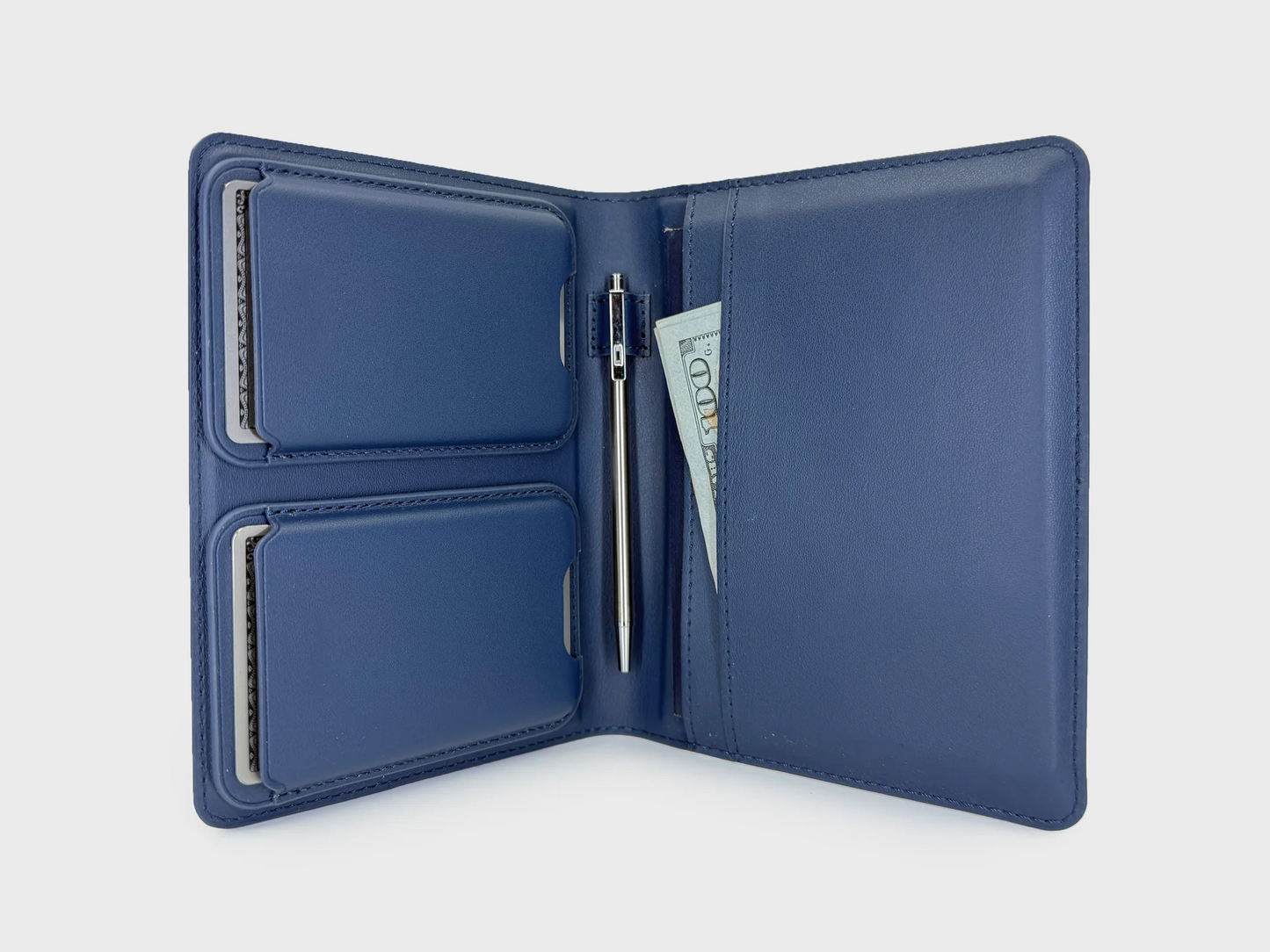 Travel Passport Journal with Dual-Fold Pen & 2 Magnetic Clips