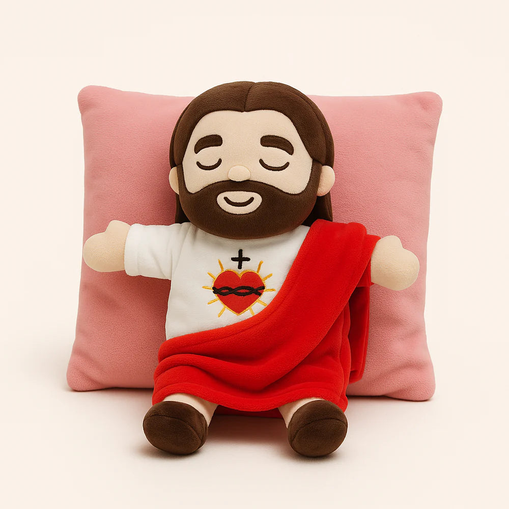 Breathing Jesus Plush Toy – Comfort & Faith Companion | Soothing Rhythmic Breathing