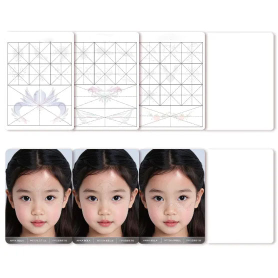 Face Painting One-Stroke Line Practice Board – Tracing Training Sheet | Perfect for Beginners & Makeup Artists