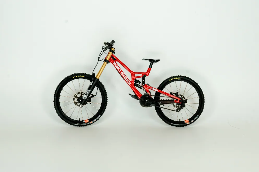 Mountain Bike Model - Resin ABS Frame with Metal Copper Spokes