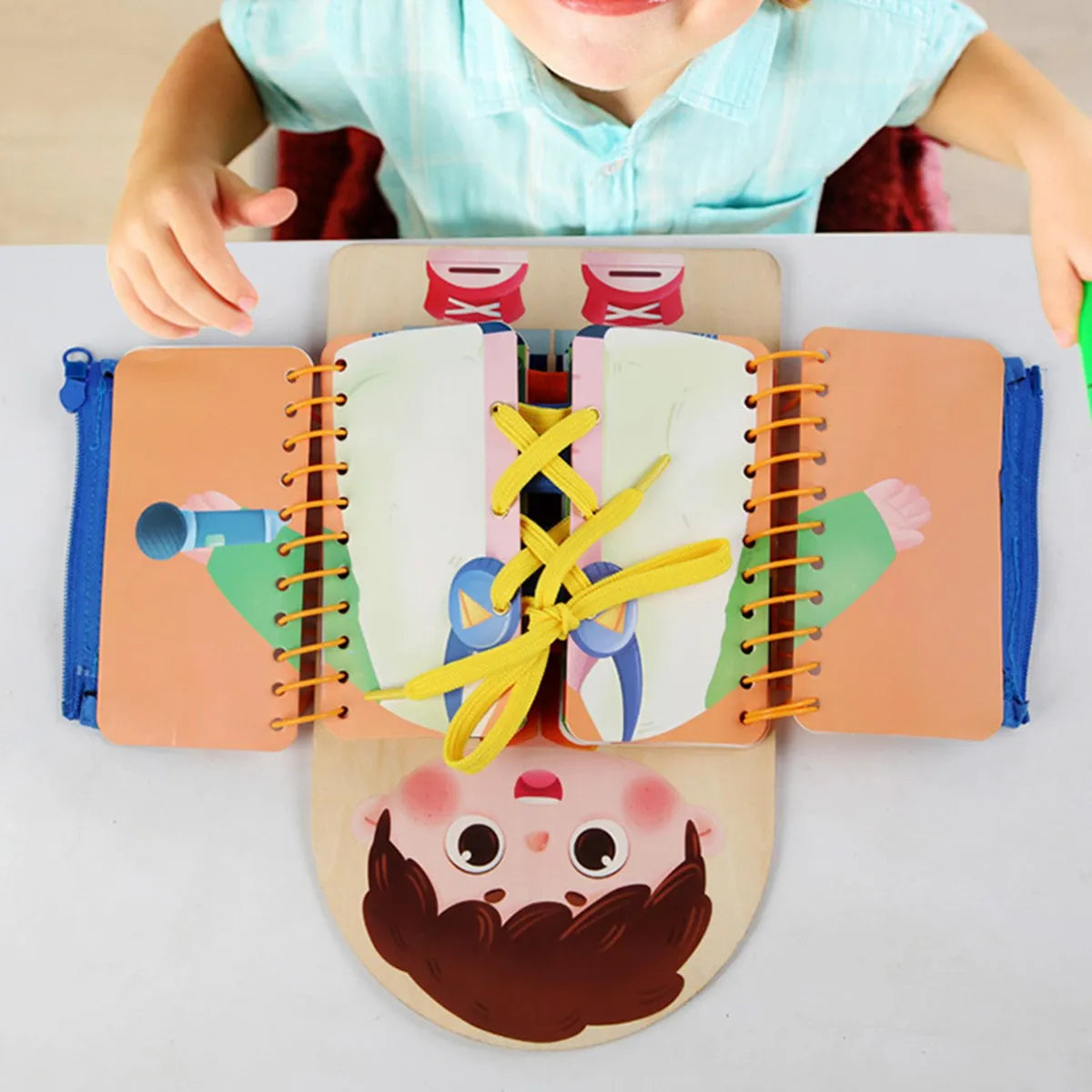 Multi-layer Wooden Busy Board – Montessori Early Education Sensory Toy for Toddlers