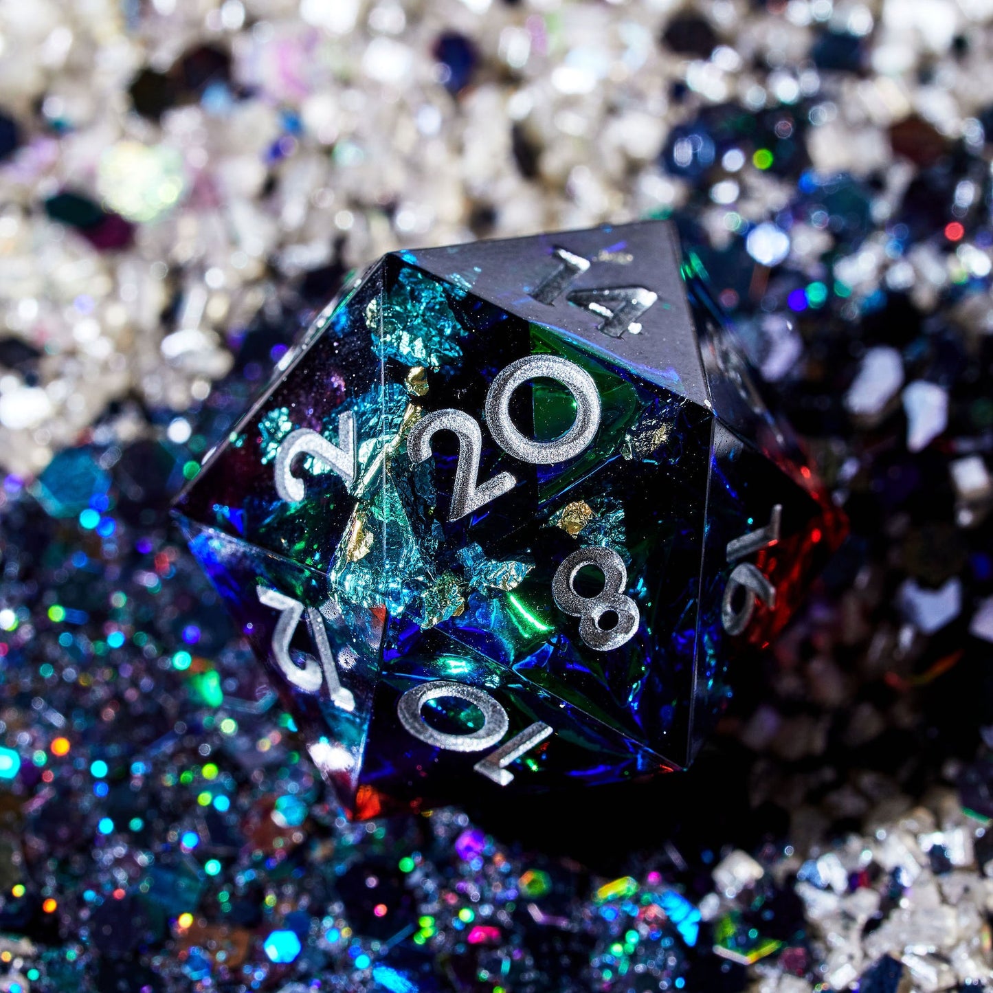 7-Piece Polyhedral Dice Set – Sharp Edge Resin RPG Dice for DnD & Tabletop Games