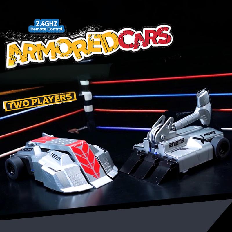 Dual Battle Armored RC Cars – 2.4G Remote Control Parent-Child Combat Set