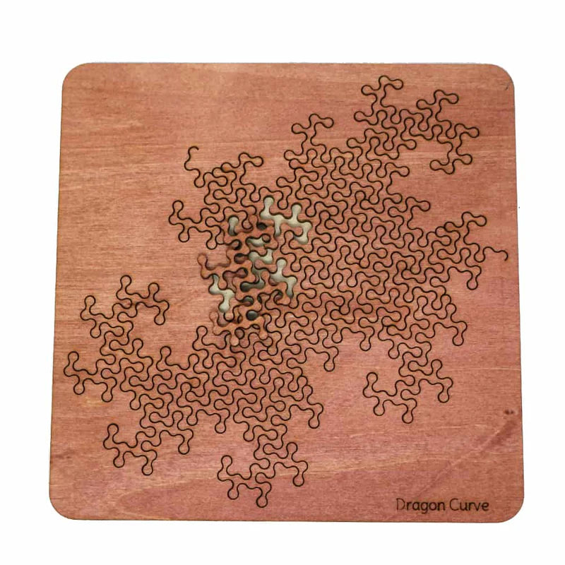 Fractal Tray Puzzle Set – Unique Space-Filling Curve Brain Teaser