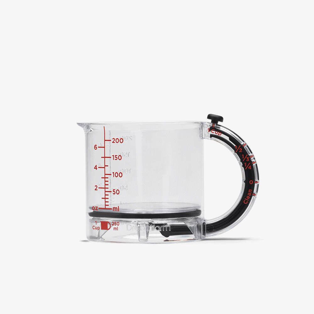 4-in-1 Adjustable Measuring Cup with Built-in Scraper