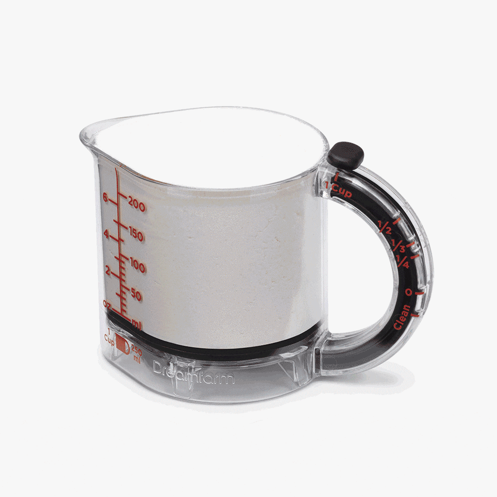 4-in-1 Adjustable Measuring Cup with Built-in Scraper