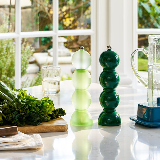 Chambray Blue Lacquer Salt or Pepper Grinder – Elegant and Functional Table Accessory