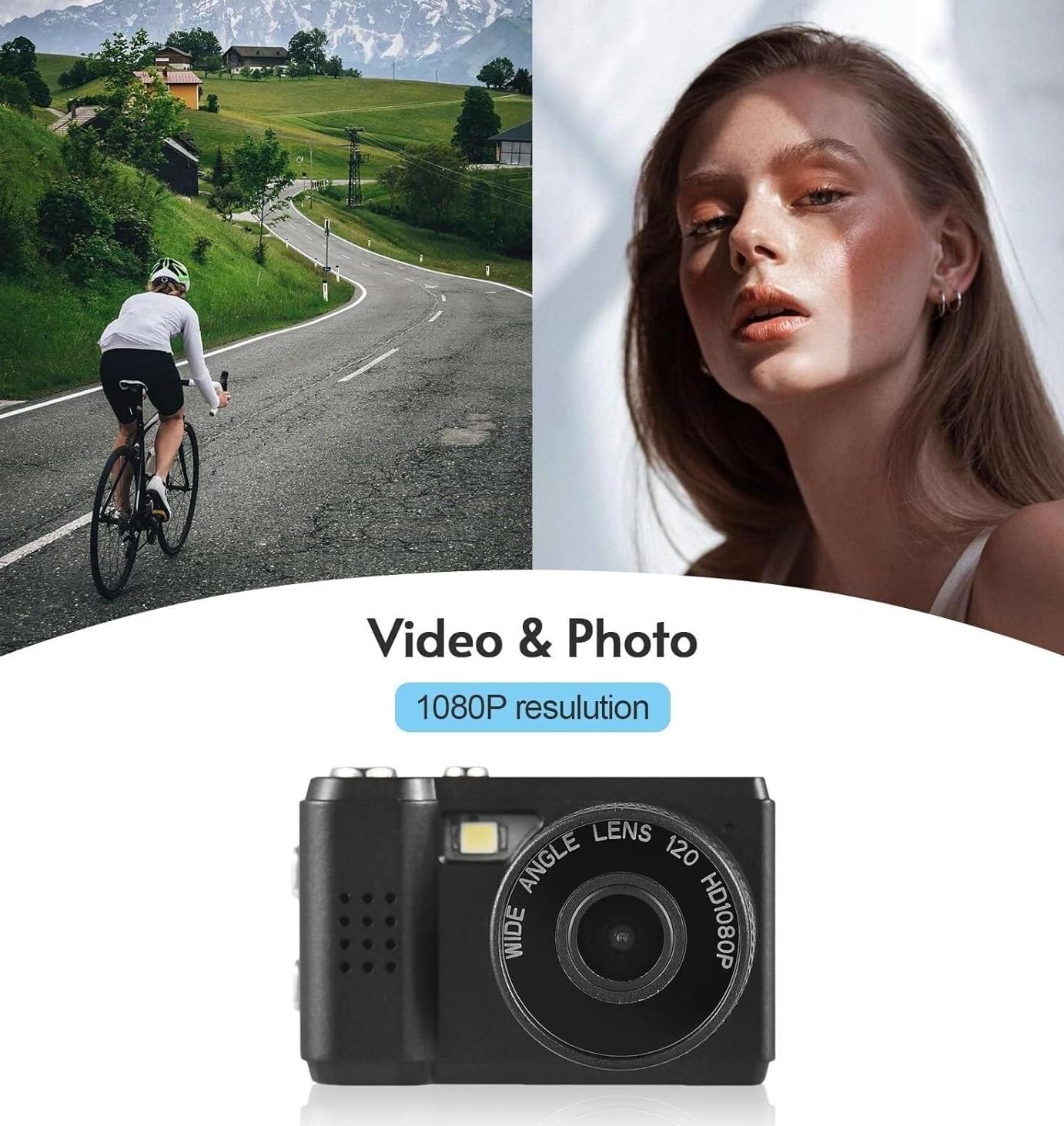Mini Digital Camera 1080P | Built-in Battery, LCD Screen & Flashlight | Portable Keychain Camera