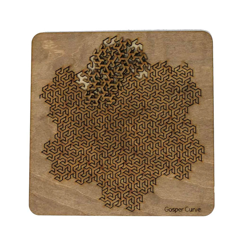 Fractal Tray Puzzle Set – Unique Space-Filling Curve Brain Teaser