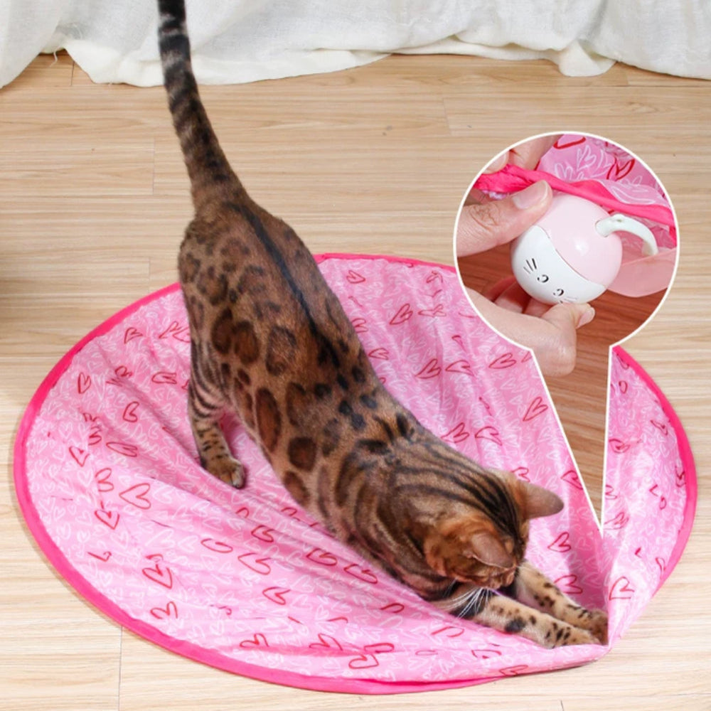 Automatic Cat Toy Ball with Play Mat – Interactive Fun for Cats