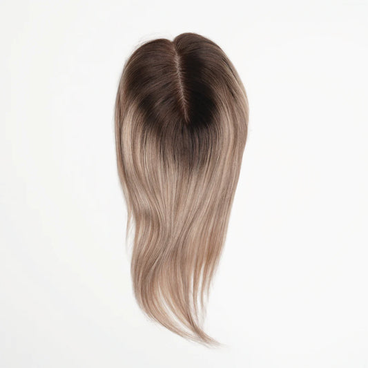 Real Human Hair Silk Base Hair Topper with Clip – Natural, Luxurious, Effortless Confidence