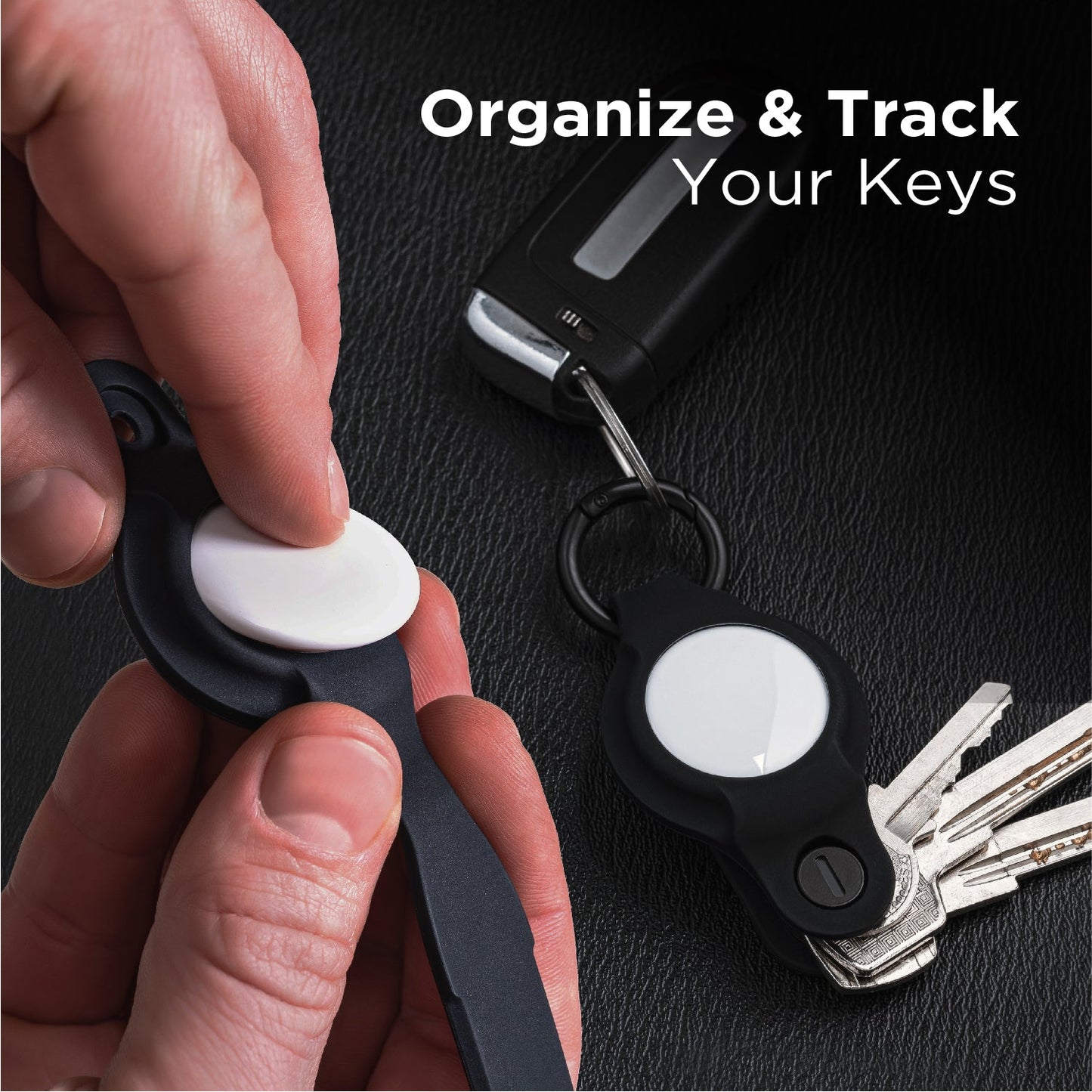 AirTag Key Organizer – Slim Key Holder with Carabiner Clip