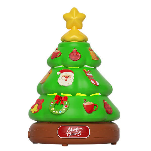 Christmas Tree Bubble Music Box Toy – Automatic Rotating Light-Up Bubble Machine