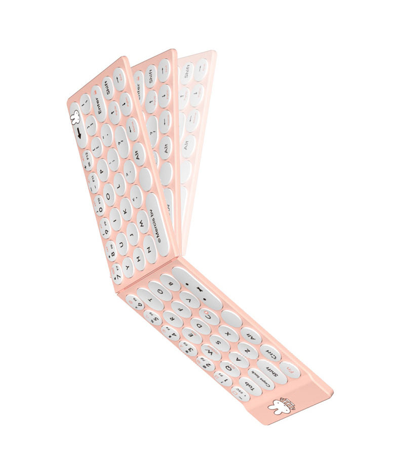 Wireless Keyboard – Pink | Stylish & Portable Office Keyboard