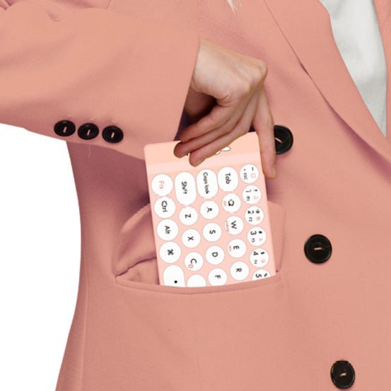 Wireless Keyboard – Pink | Stylish & Portable Office Keyboard