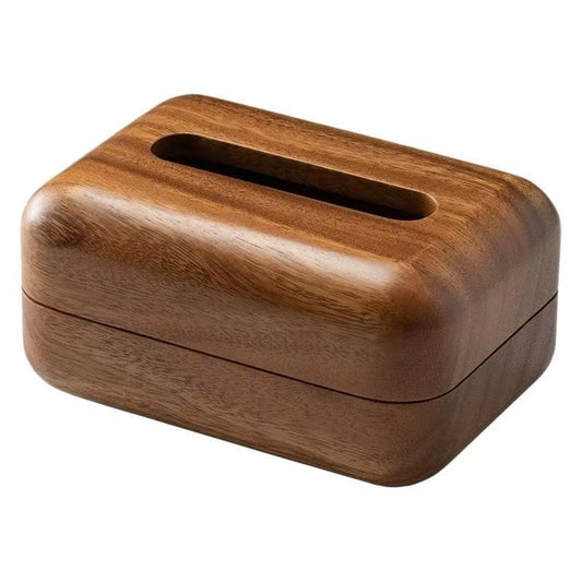 Wooden Rectangular Tissue Box – Elegant Natural Walnut Napkin Holder for Home & Office Decor