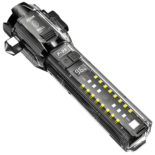 Ultimate 6-in-1 Car Safety Hammer – Tactical Flashlight, Window Breaker, Seatbelt Cutter & Emergency Survival Tool