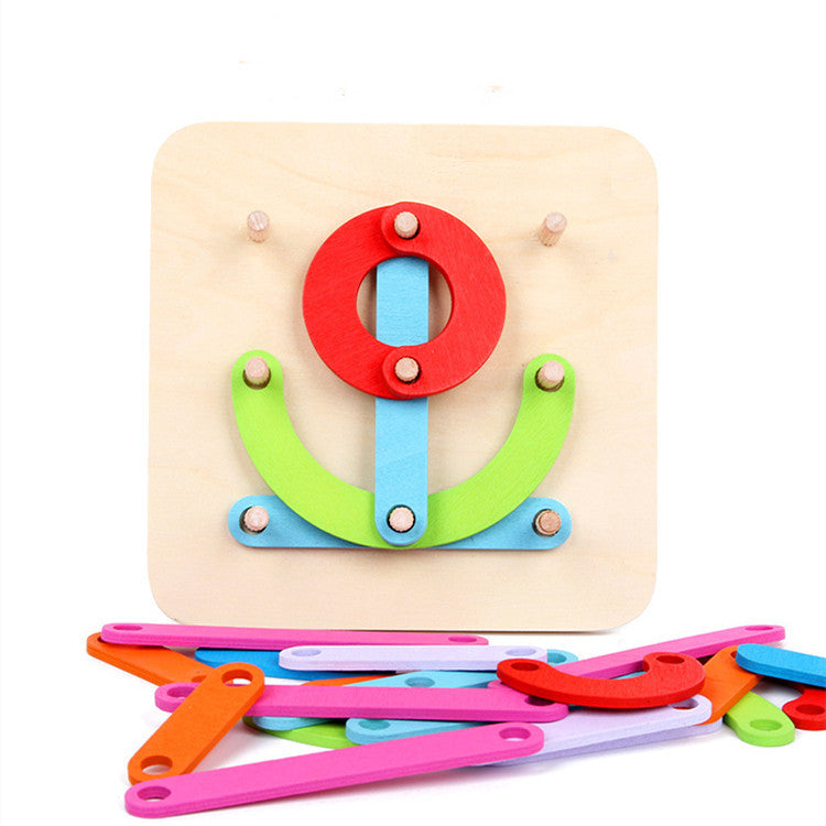 Wooden Alphabet & Number Sorting Puzzle – Educational Stacking Blocks for Kids
