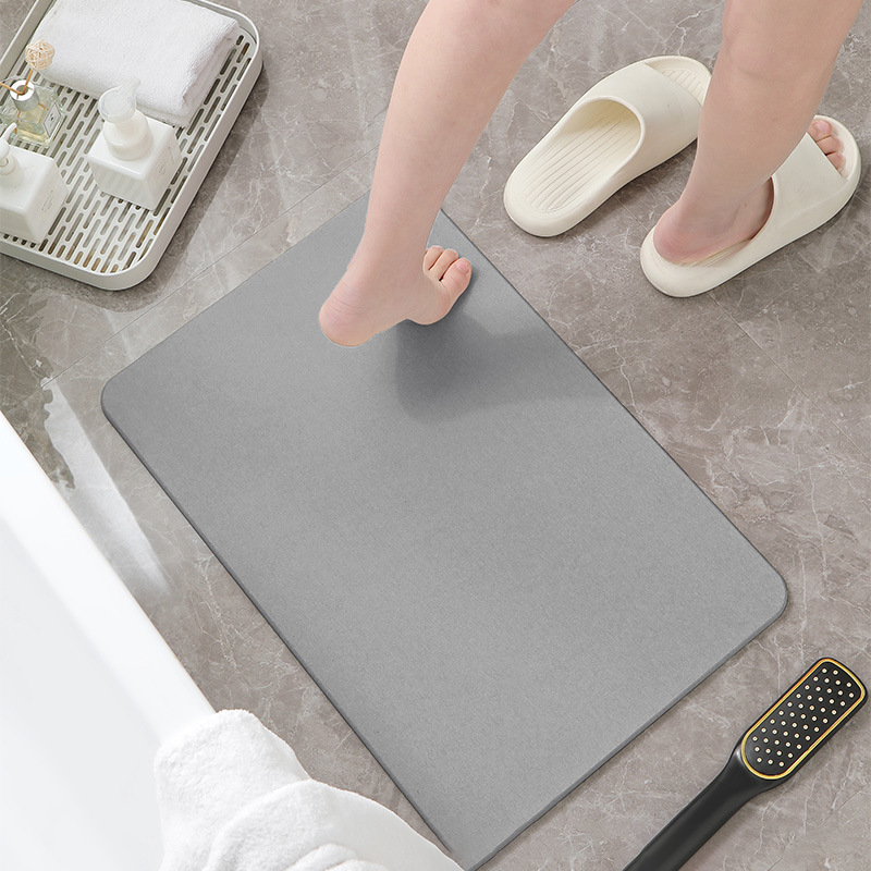 Swiss Coffee Stone Bath Mat – Elegant, Durable & Quick-Drying Bathroom Essential