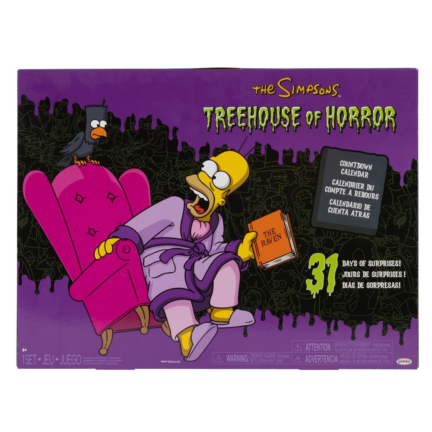 The Simpsons Treehouse of Horror 31-Day Advent Calendar – Halloween Countdown with Mini Collectible Figures