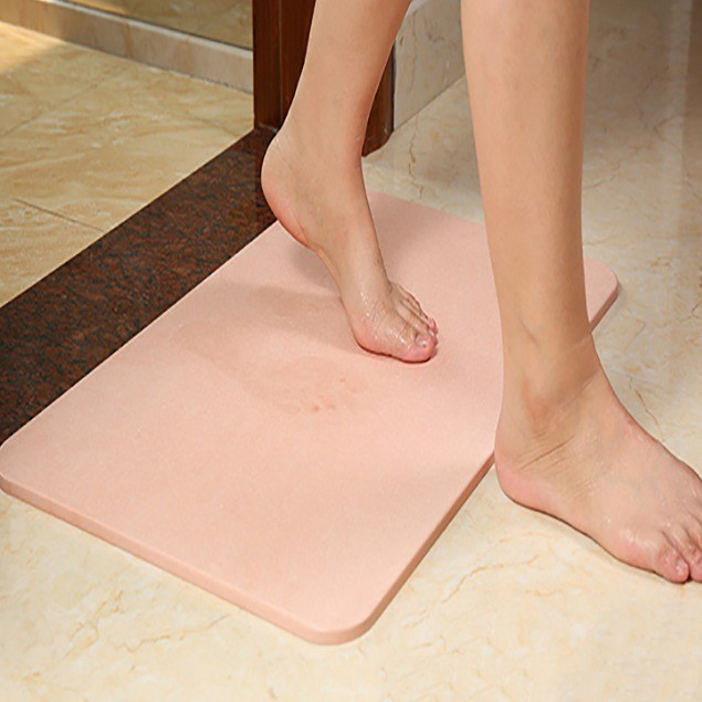 Swiss Coffee Stone Bath Mat – Elegant, Durable & Quick-Drying Bathroom Essential