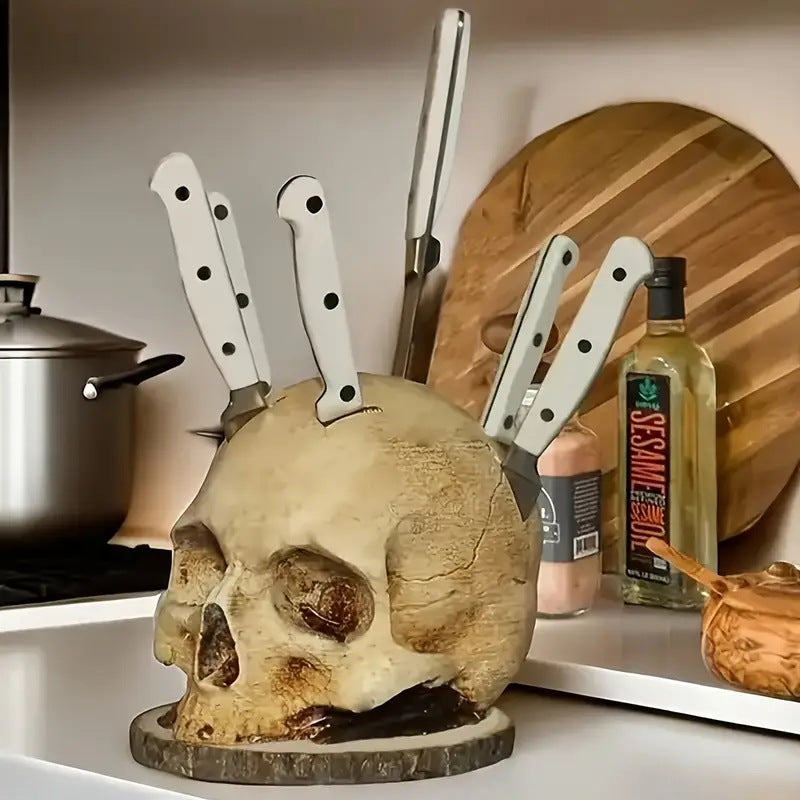 Gothic Skull Knife Holder – Functional & Striking Design