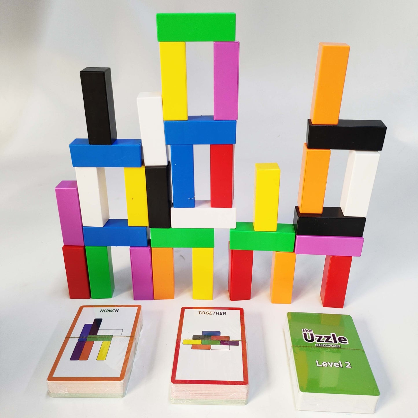 Puzzle Game – Wooden Blocks & Challenge Cards | Family & Party Game for All Ages