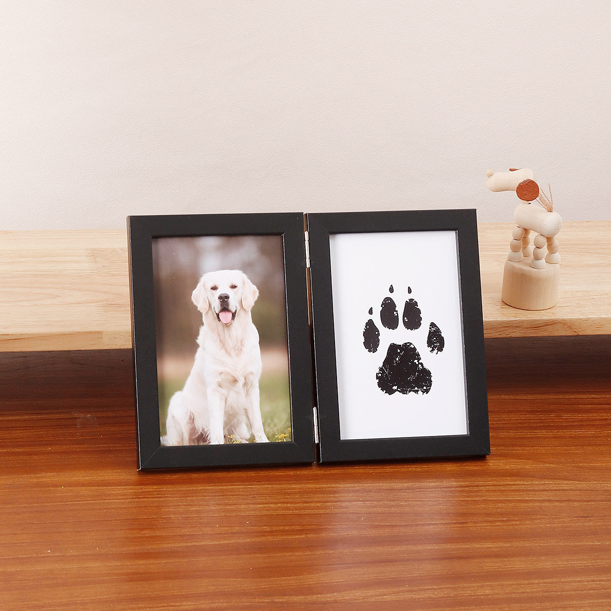 Pet hand and foot print photo frame