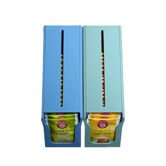 Modular Tea Bag Dispenser – 3D Printed Wall &amp; Counter Organizer for 20 Tea Bags Per Module