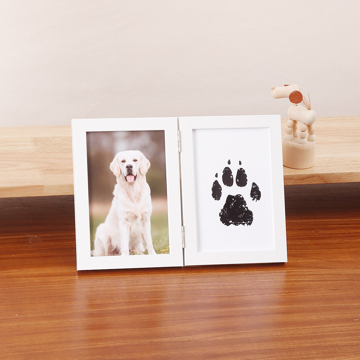 Pet hand and foot print photo frame