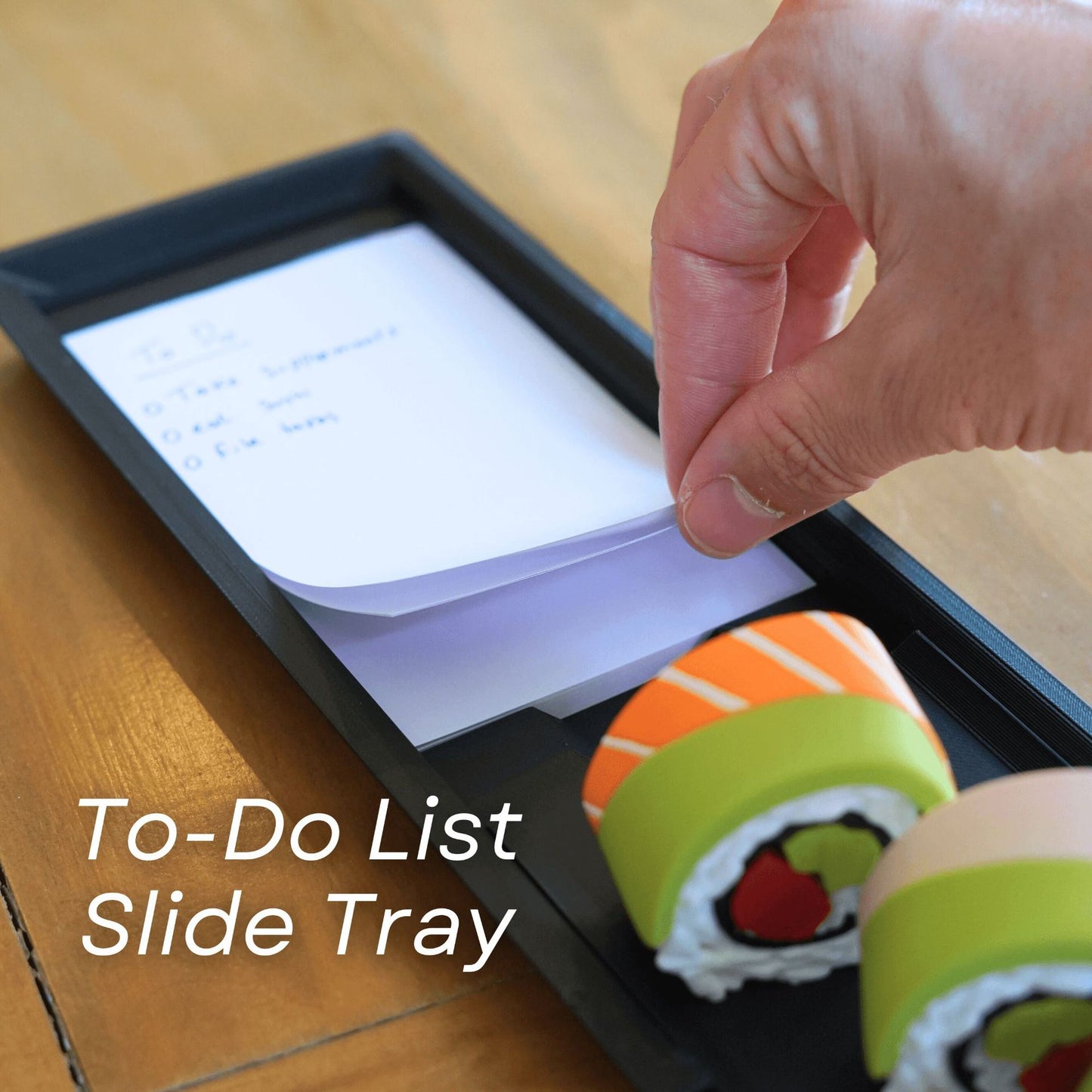 Sushi Smart Organizer  – 7-Piece Weekly Pill Holder with Chopstick Pens & Sticky Notes