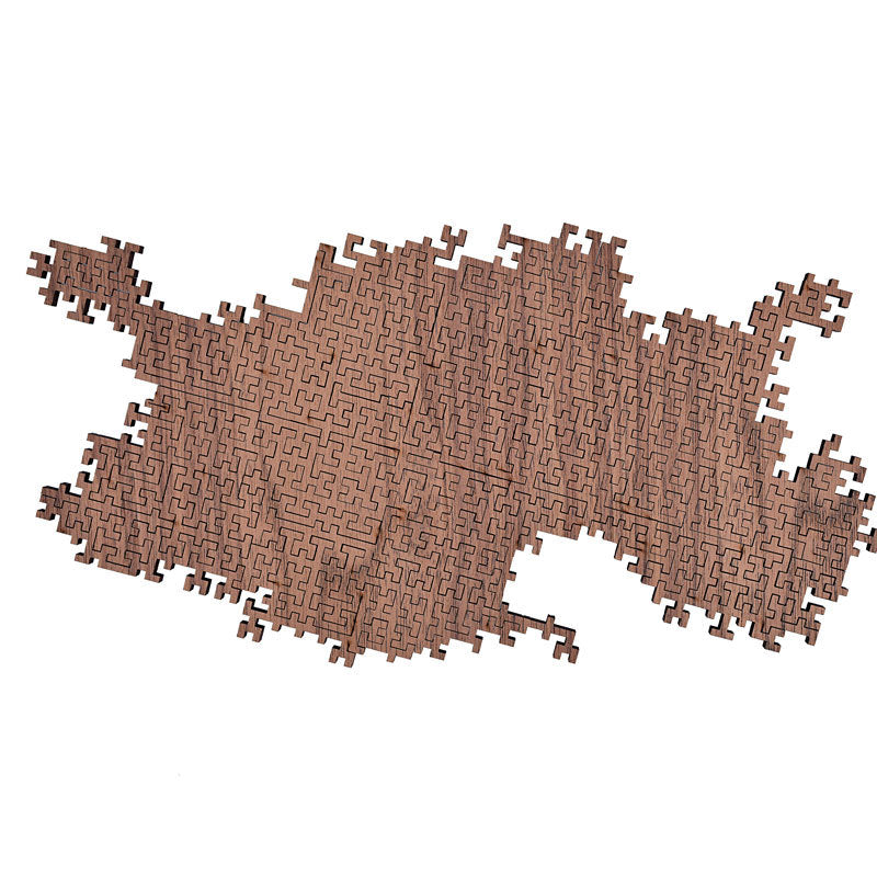 Fractal Tray Puzzle Set – Unique Space-Filling Curve Brain Teaser