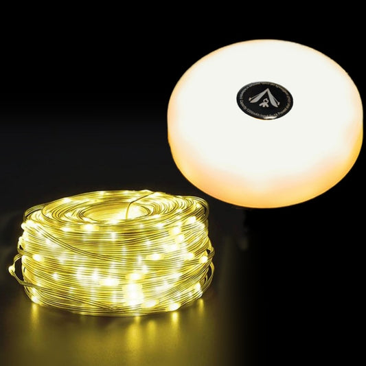 Camping String Lights | 4-in-1 Outdoor Light String | 8 Lighting Modes | Quick Storage | USB Rechargeable