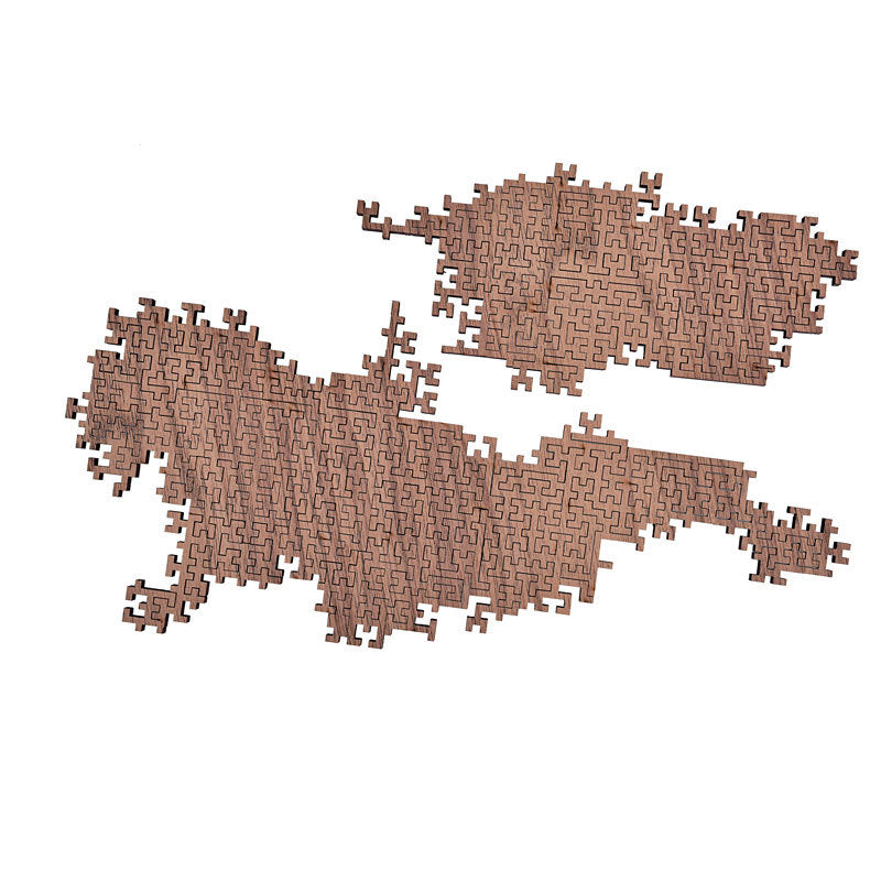 Fractal Tray Puzzle Set – Unique Space-Filling Curve Brain Teaser